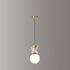 Contemporary Nordic Kids Orb Astronaut Iron Resin 1-Light Pendant Light For Bedroom