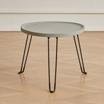 Modern Minimalist Round PP Carbon Steel Metal Coffee Table Foldable For Living Room