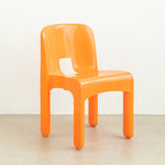 Modern Minimalist Square Plastic Chair Four Legs Backrest For Living Room