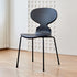 Modern Minimalist Square PVC Metal Chair Four Legs Backrest For Living Room