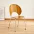 Contemporary Creative Shell Crescent Acrylic Plated Metal Dining Chair Backrest For Dining Room