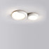 Contemporary Nordic Iron PE Geometric Circle Splicing LED Flush Mount Ceiling Light For Living Room