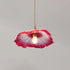 Modern Art Deco Sunflower Copper Glass 1-Light Pendant Light For Living Room