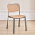 Contemporary Simplicity Square Rattan-like Plastic Stackable Dining Chair Armrest Backrest For Dining Room