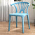 Contemporary Scandinavian Arc Plastic Stackable Dining Chair Backrest For Dining Room