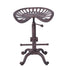 Contemporary Industrial Iron Wood Round Hollowed Claw Base Bar Stool Footrest For Kitchen