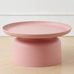 Contemporary Scandinavian Round Plastic PVC Coffee Table For Living Room