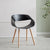 Contemporary Creative Half Round Twisted Plastic Wood Chair Backrest For Living Room