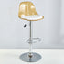 Modern Minimalist Square Round Cylinder Base Metal PET Bar Stool Backrest Footrest For Dining Room