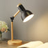 Modern Minimalist Macaron Round Horn Wood Iron 1-Light Table Lamp For Bedroom