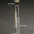Modern Minimalist Iron Aluminum Silica Rectangular Square Ceiling Plate LED Chandelier For Stairway