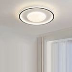 Modern Minimalist Round Acrylic Iron Aluminum Silicone LED Flush Mount Ceiling Light For Bedroom