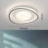 Modern Minimalist Wave Round Square Hardware Acrylic LED Flush Mount Ceiling Light For Bedroom