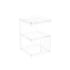 Modern Minimalist Acrylic Geometric Square End Table 3-Tier For Living Room