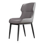 Modern Simplicity Square Cushion Artificial PU Leather Carbon Steel Dining Chair Backrest For Dining Room