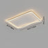 Modern Minimalist Square Rectangular Wavy Acrylic Iron LED Flush Mount Ceiling Light For Bedroom