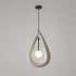 Traditional Japanese Iron Polystyrene Teardrop Shape 1-Light Pendant Light For Dining Room