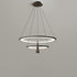 Modern Minimalist Circle Tapered Iron Acrylic LED Chandelier For Living Room