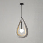 Contemporary Creative Teardrop Orb Iron Resin 1-Light Pendant Light For Dining Room