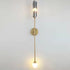 Modern Minimalist Iron Glass Strip 1/2 Light Wall Sconce Lamp For Living Room