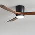 Contemporary Scandinavian Copper Wood Acrylic Fan LED Semi-Flush Mount Ceiling Fan Light For Living Room