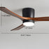 Contemporary Scandinavian Copper Wood Acrylic Fan LED Semi-Flush Mount Ceiling Fan Light For Living Room