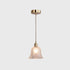 Contemporary Luxury Brass Flower Glass Shade 1-Light Pendant Light For Living Room