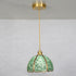 Modern Art Deco Half Round Ball Copper Crystal 1-Light Pendant Light For Dining Room