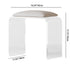 Modern Minimalist Rectangular Acrylic Leather Vanity Stool For Bedroom