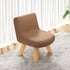 Modern Minimalist Square Linen Solid Wood Chair Backrest Armless For Living Room