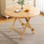 Contemporary Scandinavian Round Table Top Solid Wood Dining Table For 4 Seats