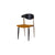 Traditional Vintage Square Velvet Iron Tapered Legs Dining Chair Backrest Armless For Dining Room
