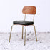 Modern Minimalist Square Metal Leather Four Legs  Dining Chair Backrest For Dining Room