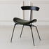 Contemporary Industrial Ant Arch Wood Rebar Leather Fabric Sponge Dining Chair Backrest For Dining Room