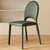 Modern Minimalist Square Oval Back Leather Carbon Steel Dining Chair For Dining Room
