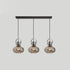 Modern Simplicity Iron Glass Pumpkin Shade 1/3-Light Island Light Chandelier For Dining Room