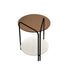 Contemporary Simplicity Round Glass Top End Table 2-Tier For Living Room