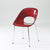 Contemporary Creative Square Hollow Out Backrest PP Metal Dining Chair For Dining Room