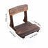 Traditional Japanese Square Paulownia Wood Cotton Linen Chair Tatami Backrest For Entertainment Room