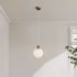 Modern Minimalist Round Ball Iron Glass 1-Light Pedant Light For Bedroom