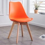 Modern Minimalist Tulip Shape PP Wood Chair Backrest For Living Room