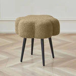 Modern Minimalist Cloud Lambswool Carbon Steel Vanity Stool For Bedroom