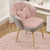 Modern Minimalist Square Petal Fabric Wood Metal Vanity Stool Backrest For Bedroom