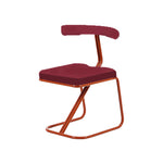 Contemporary Scandinavian Square Cushion Leather Velvet Iron Dining Chair Backrest For Dining Room