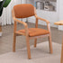 Modern Simplicity Fabric Wood Sponge Square Dining Chair Backrest Armrest For Dining Room