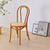 Contemporary Retro Rattan Beech Wood Metal Round Arched Dining Chair Backrest For Dining Room