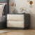 Contemporary Simplicity Square Microfiber Leather Wood Frame End Table 2-Drawer For Bedroom