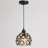 Contemporary Nordic Round Dome Lace Iron Crystal 1/3 Light Island Light Chandelier For Dining Room