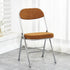 Traditional Vintage Square Velvet Stainless Steel Foldable Dining Chair Backrest For Dining Room