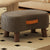 Contemporary Creative Round Velvet Upholstered Portable Footstool Low Stool For Living Room